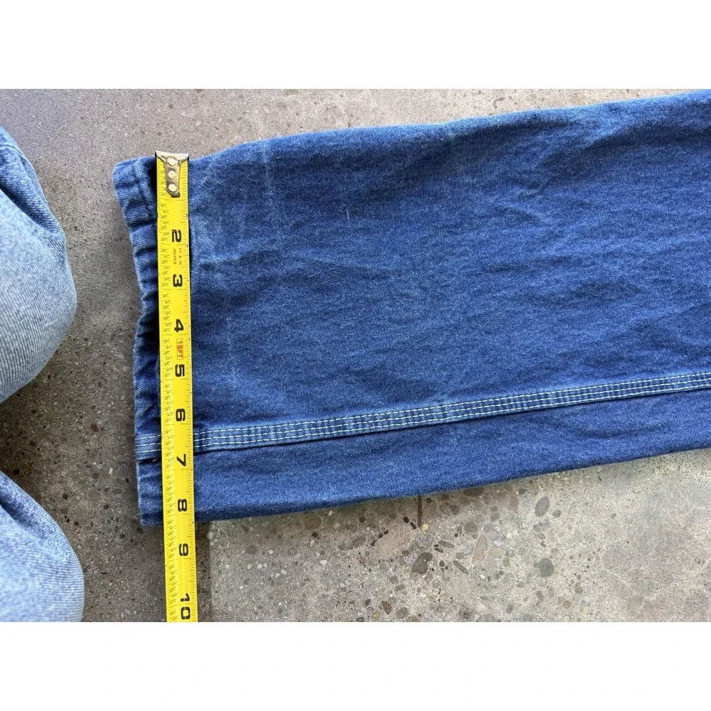 Key Bib Overalls Mens 30x34 Blue Denim Workwear Carpenter Utility Straight Leg - Picture 12 of 15